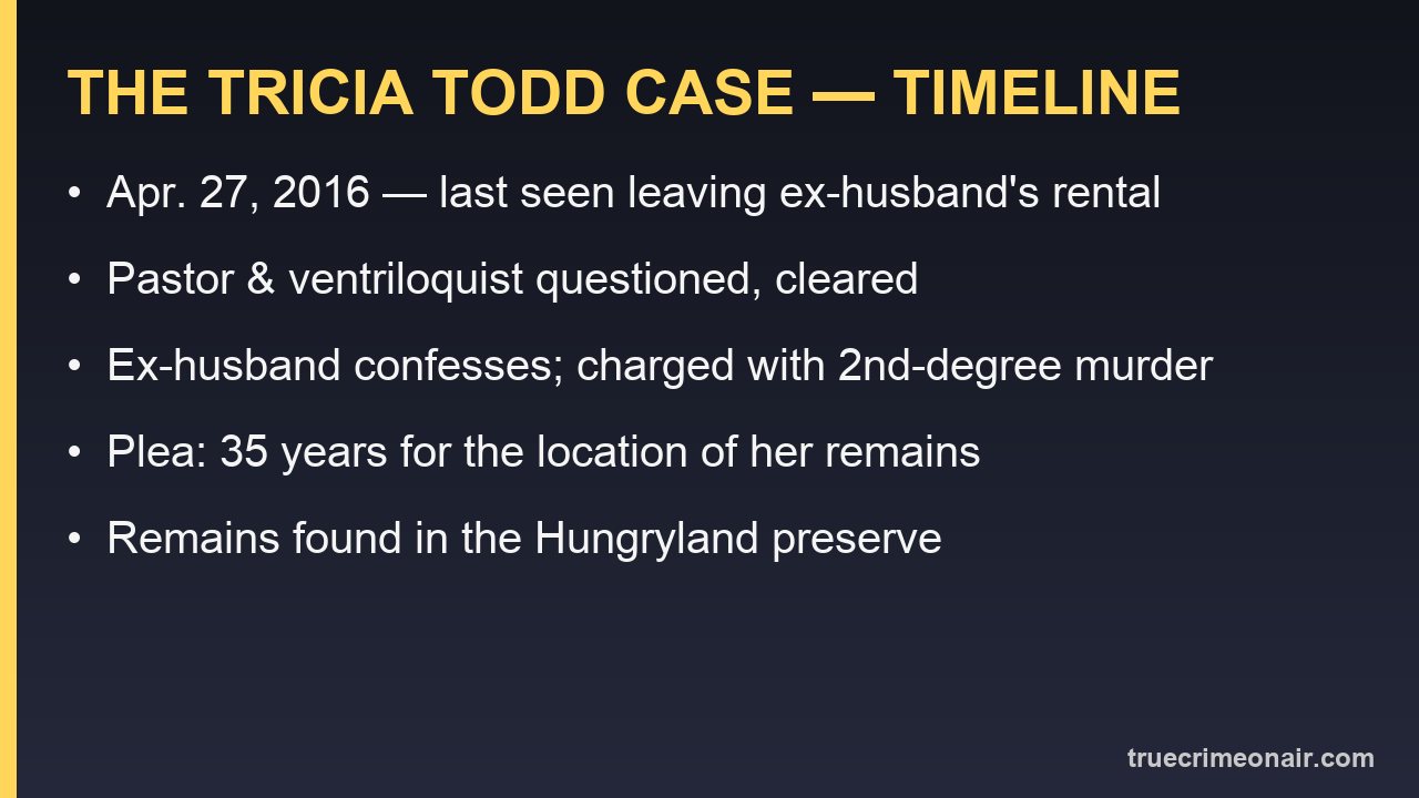 Key dates in the Tricia Todd case covered on 20/20