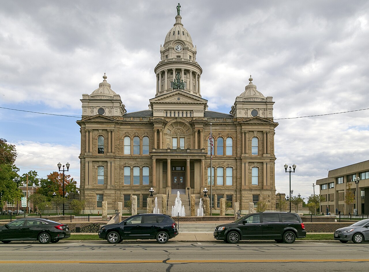 Historic Miami County Courthouse in Troy, Ohio